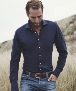 Profuomo - Overhemd Knitted Donkerblauw - 45 - Heren - Slim-fit 23 Profuomo - Overhemd Knitted Donkerblauw - 45 - Heren - Slim-fit -Casio Verkoop 1000x1200 16