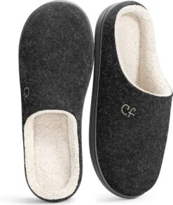 Pantoffels Heren - Sloffen - Maat 42/43 - Zwart - Anti-slip - Comfeet