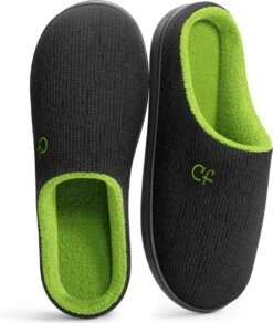 Pantoffels Heren - Sloffen - Maat 44/45 - Zwart - Anti-slip - Comfeet