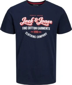 JACK&JONES PLUS JJANDY TEE SS CREW NECK 2PK MP PLS Heren T-shirt - Maat EU4XL US2XL