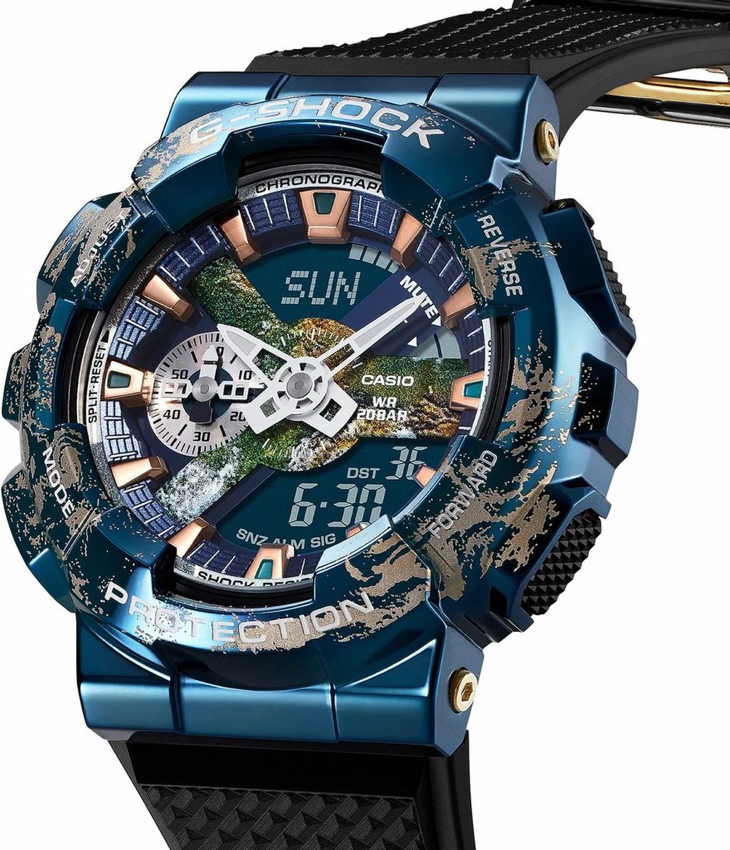 Casio G-Shock The Earth GM-110EARTH-1AER Horloge - Kunststof - Zwart - Ø 46 Mm 4 Casio G-Shock The Earth GM-110EARTH-1AER Horloge - Kunststof - Zwart - Ø 46 Mm - Afbeelding 2