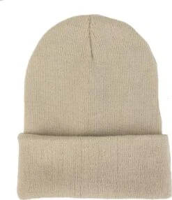 Beanie Muts Uni Beige | Polyacryl | One Size | Fashion Favorite