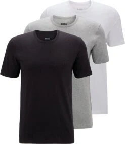 HUGO BOSS Classic T-shirts Regular Fit (3-pack) - Heren T-shirts O-hals - Zwart - Grijs - Wit - Maat: XL