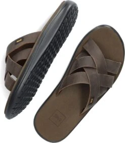 Teva - Voya Slide Leather - Leren Slippers - 44,5 - Bruin -Casio Verkoop 1052x1200 1
