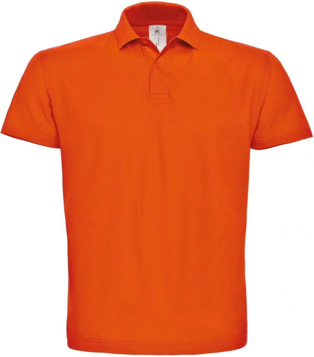 B&C Heren Oranje Polo REGULAR FIT Maat L 100 % Katoen 4 B&C Heren Oranje Polo REGULAR FIT Maat L 100 % Katoen - Afbeelding 2