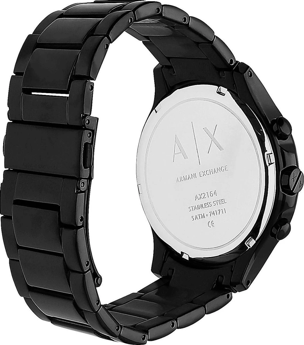 Armani Exchange Hampton AX2164 Herenhorloge 46 Mm - Zwart 22 Armani Exchange Hampton AX2164 Herenhorloge 46 Mm - Zwart - Afbeelding 20