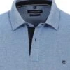 Casa Moda - Longsleeve Polo Lichtblauw - Regular-fit - Heren Poloshirt Maat M