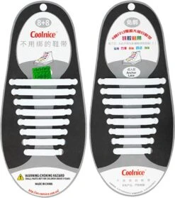 Witte Platte Elastische Veters | Veters Zonder Strikken | 16 Stuks -Casio Verkoop 1064x1200