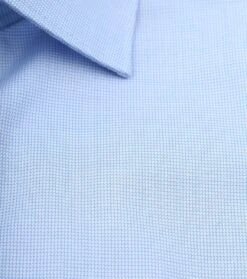OLYMP Level 5 Body Fit Overhemd - Lichtblauw Structuur (contrast) - Strijkvriendelijk - Boordmaat: 40