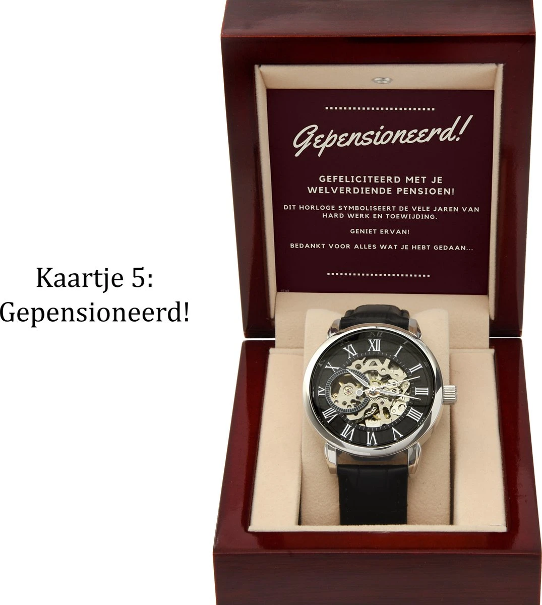 Horloge Heren - Gepersonaliseerd Cadeau - Automatisch - Open Uurwerk 11 Horloge Heren - Gepersonaliseerd Cadeau - Automatisch - Open Uurwerk - Afbeelding 9