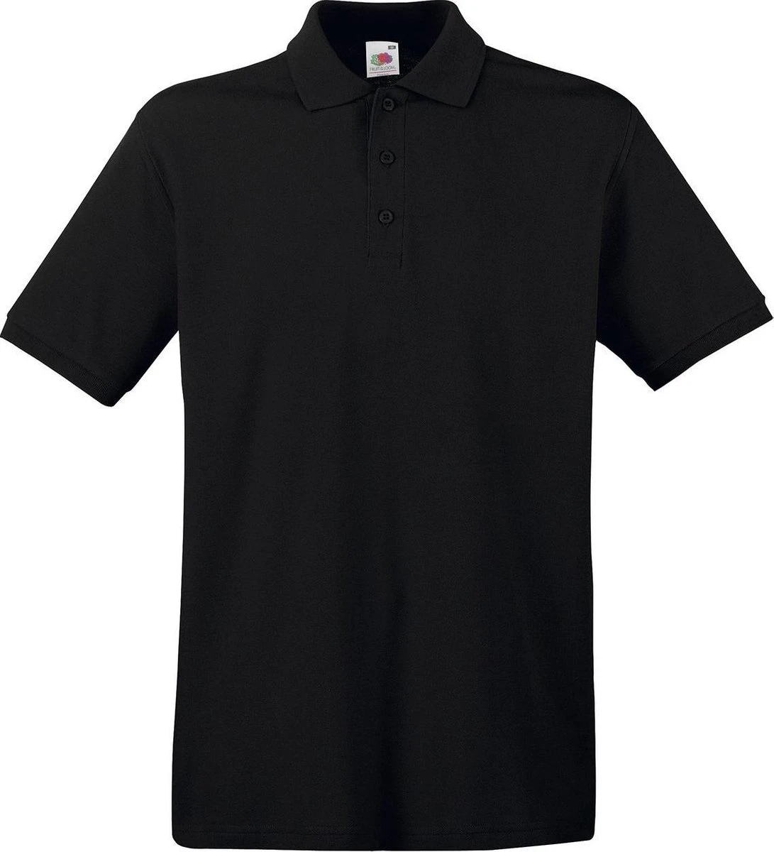 Fruit Of The Loom Premium Polo Shirt Zwart XXL 3 Fruit Of The Loom Premium Polo Shirt Zwart XXL