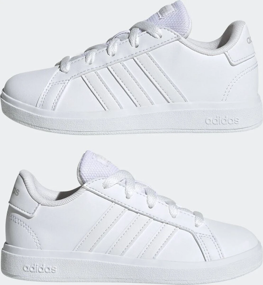 Adidas Kinderen Grand Court 2.0 K Wit/Wit WIT 39 9 Adidas Kinderen Grand Court 2.0 K Wit/Wit WIT 39 - Afbeelding 7