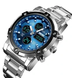 Horloges Voor Mannen - Blauw Met Roestvrijstaal Design - Heren Horloge - Waterdicht -black Friday