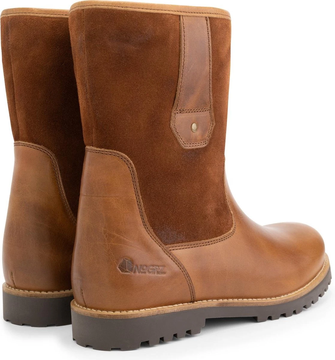 NoGRZ R.Cassels Heren Outdoorlaarzen - Wol Gevoerd - Cognac Bruin Leer - Maat 43 6 NoGRZ R.Cassels Heren Outdoorlaarzen - Wol Gevoerd - Cognac Bruin Leer - Maat 43 - Afbeelding 4