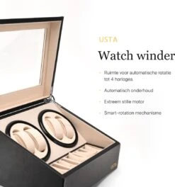 Usta - 4+6 Automatische Opbergbox En Watchwinder - 10 Horloges - Horloge Opwinder -Casio Verkoop 1123x1200