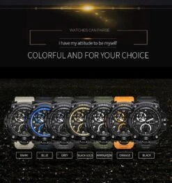 Heren Horloge Zwart Met Zwarte Rubber Band | WR 5BAR | Smael | Waterdicht |Glow In Dark | Mud Master | Leger | Army | Grof | Licht | Rubberen Band | Timer | Eyecatcher | Master| Shock | Vaderdag Cadeau | Vaderdag | Kado| -Casio Verkoop 1128x1200