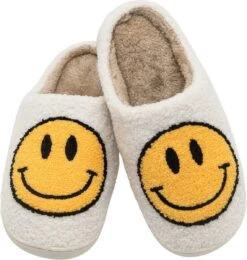 JAXY Smiley Slippers - Smiley Pantoffels - Pantoffels - Smiley Sloffen - Pantoffels Dames En Heren - Sloffen - Sloffen Dames En Heren - Maat 37-38 - Wit -Casio Verkoop 1140x1200 4