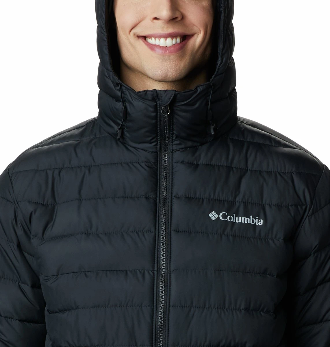 Columbia Powder Lite - Puffer Jas Heren - Outdoorjas Met Capuchon - Winddicht - Thermo - Zwart - Maat L 6 Columbia Powder Lite - Puffer Jas Heren - Outdoorjas Met Capuchon - Winddicht - Thermo - Zwart - Maat L - Afbeelding 4