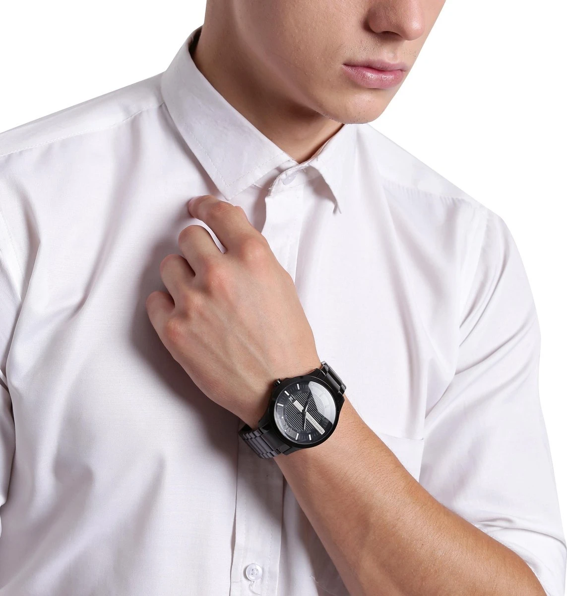 Armani Exchange Hampton AX2104 Herenhorloge 46 Mm - Zwart 20 Armani Exchange Hampton AX2104 Herenhorloge 46 Mm - Zwart - Afbeelding 18