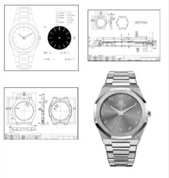 BUGOLINI® LOCUS Steel - MIYOTA GL30 QUARTZ HORLOGE Voor Mannen - Luxe Uurwerk - Zilver -Casio Verkoop 1145x1200 1