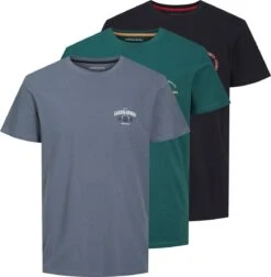 JACK&JONES PLUS JJANDY TEE SS CREW NECK 3PK MP PLS Heren T-shirt - Maat EU5XL US3XL