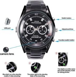 WiseGoods Luxe Spy Horloge - Cam - Foto - Videorecorder - Videocamera - Fototoestel - Geluid - Design - USB - Nachtkijker - 32GB -Casio Verkoop 1181x1200