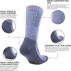 Norfolk - Wandelsokken - 2 Paar - 60% Merino Wollen Sokken Met Demping - Leonardo - Zwart - 39-42 -Casio Verkoop 1195x1200 7