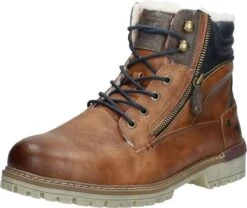 Mustang Heren Veterboot - Cognac - Maat 43