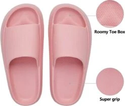 Geweo - Badslippers - EVA Slippers Heren Dames - Pillow Slides - Kerstmis - Kerstfeest - Christmas Gift - Unisex - Verdikte - Antislip - Lichtgewicht - Roze - Maat 38/39 -Casio Verkoop 1200x1012 3