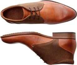 DenBroeck Thames St. Suède/Leather - Nette Halfhoge Veterschoen - Cognac -Casio Verkoop 1200x1018 2