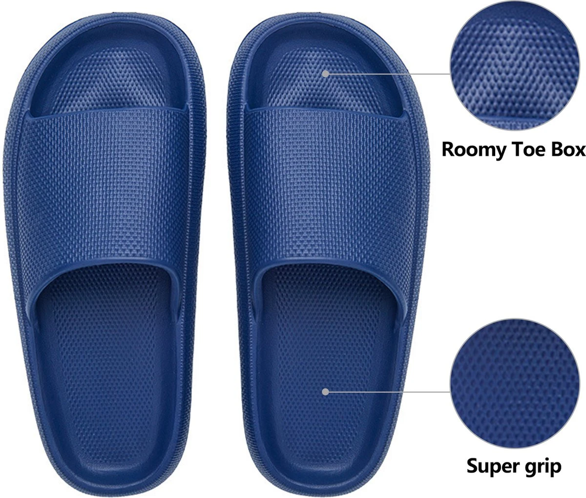 Geweo - Slippers Heren Dames - EVA Badslippers Unisex - Verdikte - Lichtgewicht - Super Zacht Aan Je Voeten - Anti-Slip En Stevig Voetbed - Anti-lawaai - Blauw - Maat 40/41 9 Geweo - Slippers Heren Dames - EVA Badslippers Unisex - Verdikte - Lichtgewicht - Super Zacht Aan Je Voeten - Anti-Slip En Stevig Voetbed - Anti-lawaai - Blauw - Maat 40/41 - Afbeelding 7