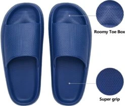 Geweo - Badslippers - EVA Slippers Heren Dames - Pillow Slides - Kerstmis - Kerstfeest - Christmas Gift - Unisex - Verdikte - Antislip - Lichtgewicht - Blauw - Maat 42/43 -Casio Verkoop 1200x1020 7