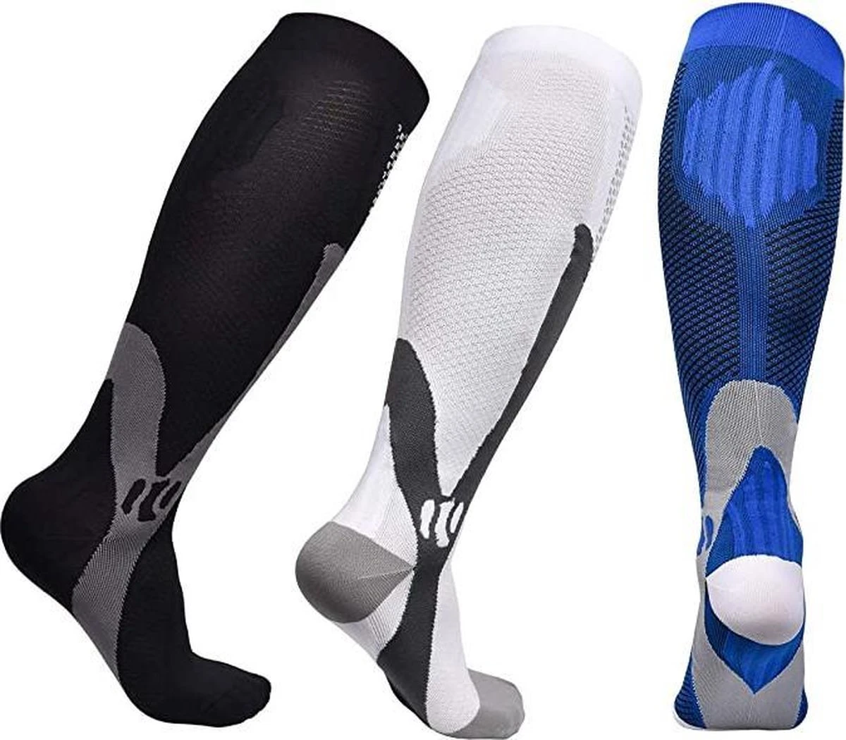 Compressie Sokken Voor Hardlopen En Reizen - Compressiekousen Zwart Heren En Dames Maat XXL (44-47) 4 Compressie Sokken Voor Hardlopen En Reizen - Compressiekousen Zwart Heren En Dames Maat XXL (44-47) - Afbeelding 2