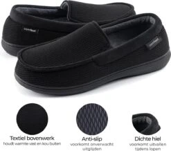 Pantoffels Heren - Sloffen - Mocassins - Zwart - Anti-slip - Maat 44/45 - Comfeet -Casio Verkoop 1200x1058 5