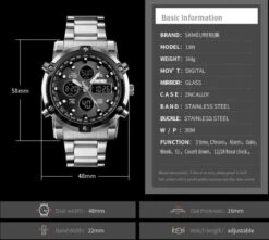 Horloges Voor Mannen - Mat Zwart Roestvrijstaal Design - Heren Horloge - Waterdicht - Cadeau -Casio Verkoop 1200x1074