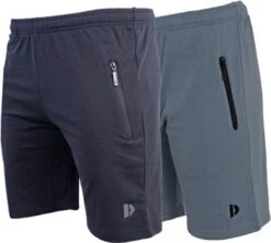 2-Pack Donnay Joggingshort - Sportshort - Heren - Maat XL - Navy/Blue Grey (485)