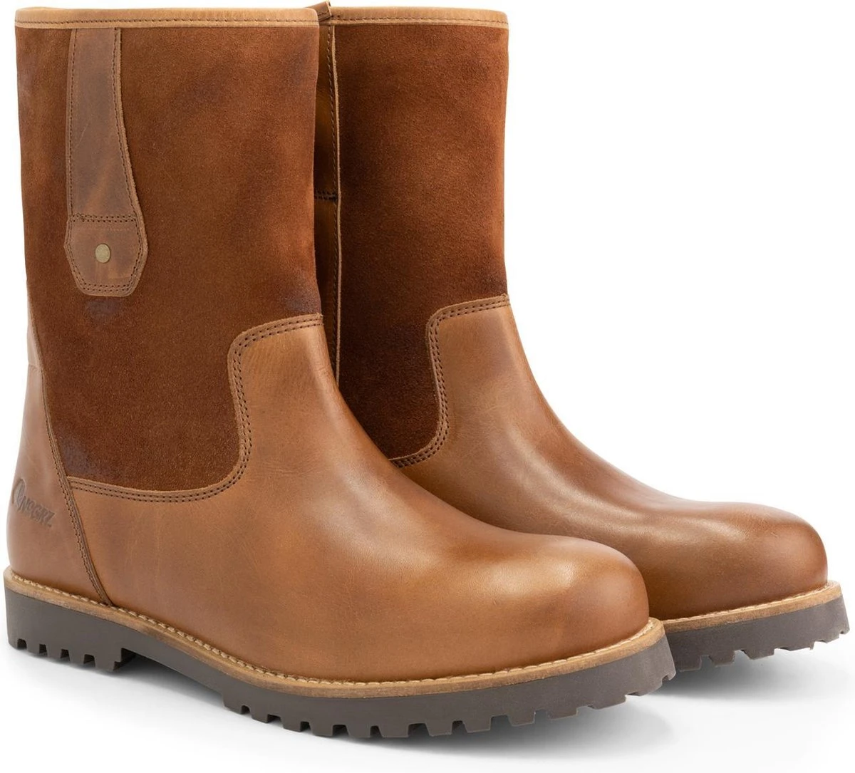 NoGRZ R.Cassels Heren Outdoorlaarzen - Wol Gevoerd - Cognac Bruin Leer - Maat 43 5 NoGRZ R.Cassels Heren Outdoorlaarzen - Wol Gevoerd - Cognac Bruin Leer - Maat 43 - Afbeelding 3