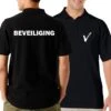 KARIBAN BEVEILIGING Heren Poloshirt - Zwart - Maat L - Korte Mouwen - Ronde Hals - Normale Pasvorm - Rechte Snit - 3 Toon Op Toon Knopen - 180g/m2 - Beveiliging - Uitsmuiter - Beveiliger - Security Guard - Bouncer