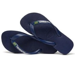 Havaianas Brasil Logo Unisex Slippers - Navy Blue - Maat 45/46 -Casio Verkoop 1200x1094 36