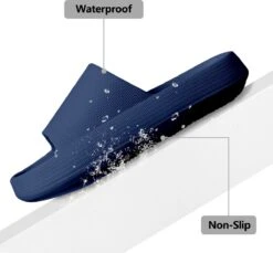 Geweo - Badslippers - EVA Slippers Heren Dames - Pillow Slides - Kerstmis - Kerstfeest - Christmas Gift - Unisex - Verdikte - Antislip - Lichtgewicht - Blauw - Maat 42/43 -Casio Verkoop 1200x1113 4