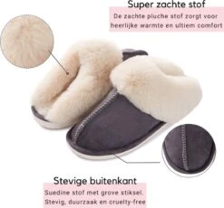 Pantoffels Dames En Heren Fluffy Open Sloffen Met Pluche Voering Antislip Zool – Heavency ® - Beige - Maat 40/41 -Casio Verkoop 1200x1115 11