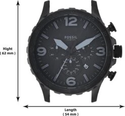 Fossil Nate JR1401 Herenhorloge 50 Mm - Zwart -Casio Verkoop 1200x1115 3