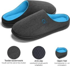 Pantoffels Heren - Sloffen - Maat 44/45 - Grijs - Anti-slip - Comfeet -Casio Verkoop 1200x1123 2