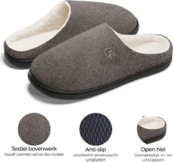 Pantoffels Heren - Sloffen - Maat 44/45 - Grijs - Anti-slip - Comfeet -Casio Verkoop 1200x1124 2
