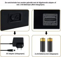 Olvy Watchwinder - Met Poetsdoekje - Horloge Opwinder - Automatische Horloge Winder - Horlogebox -Casio Verkoop 1200x1124