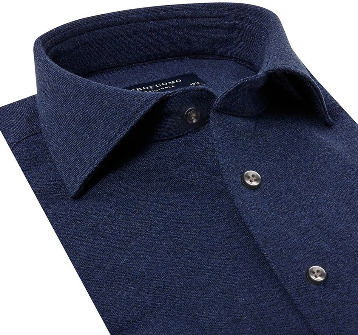 Profuomo - Overhemd Knitted Donkerblauw - 45 - Heren - Slim-fit 8 Profuomo - Overhemd Knitted Donkerblauw - 45 - Heren - Slim-fit - Afbeelding 6