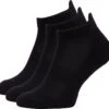 NOMAD® 3 Pack Enkelsokken Maat 35/38 | Bio Katoen Wandelsokken Footie 3-pack Zwart | Naadloos | Sokken Dames & Heren
