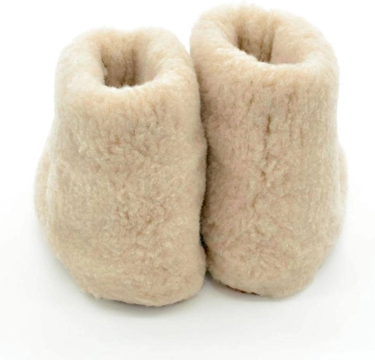 Texelse Wollen Hoge Sloffen Met Echte Leren Suède Zool - Beige - 39 / 40 5 Texelse Wollen Hoge Sloffen Met Echte Leren Suède Zool - Beige - 39 / 40 - Afbeelding 3