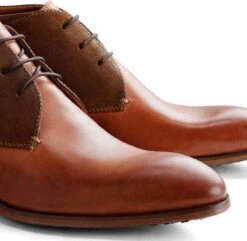 DenBroeck Thames St. Suède/Leather - Nette Halfhoge Veterschoen - Cognac -Casio Verkoop 1200x1173 5