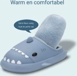 JAXY Haai Slippers - Shark Slides - Shark Slippers - Pantoffels Dames En Heren - Sloffen Jongens En Meisjes - Maat 38-39 - Blauw -Casio Verkoop 1200x1187 6